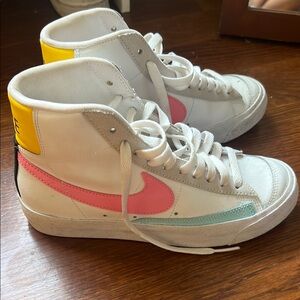 Nike White and Pink Blazer